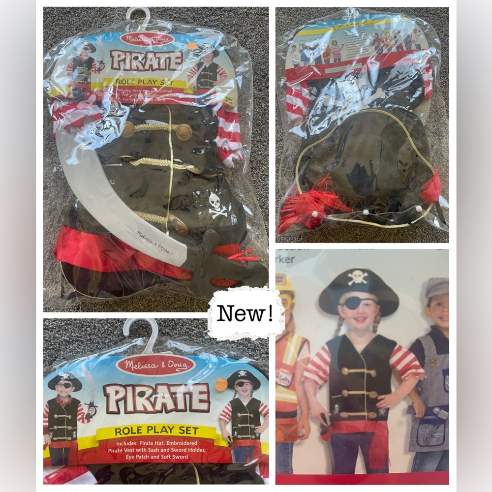New!! Pirate Costume (Role Play Set) ages 3-6